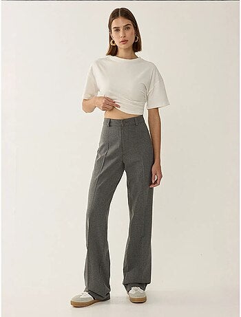 Pantalon droit taille haute
