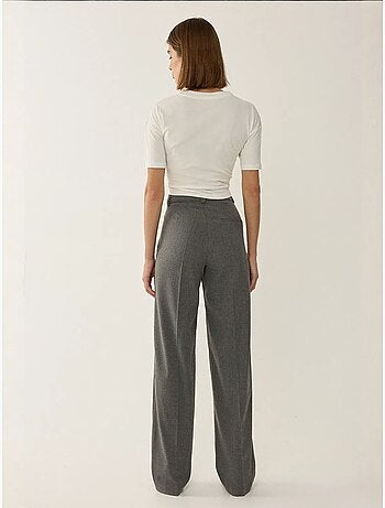 Pantalon droit taille haute