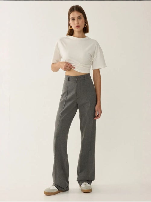 Pantalon droit taille haute - Kiabi Pantalon droit taille haute - Kiabi