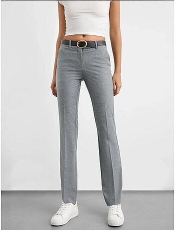 Pantalon droit taille haute