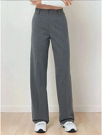 Pantalon droit taille haute