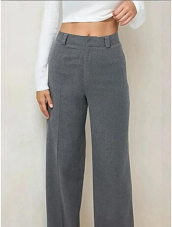 Pantalon droit taille haute