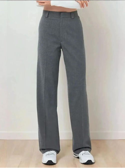 Pantalon droit taille haute - Kiabi