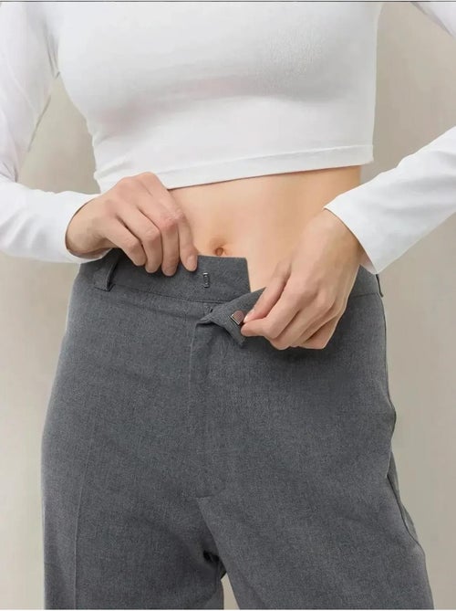 Pantalon droit taille haute - Kiabi