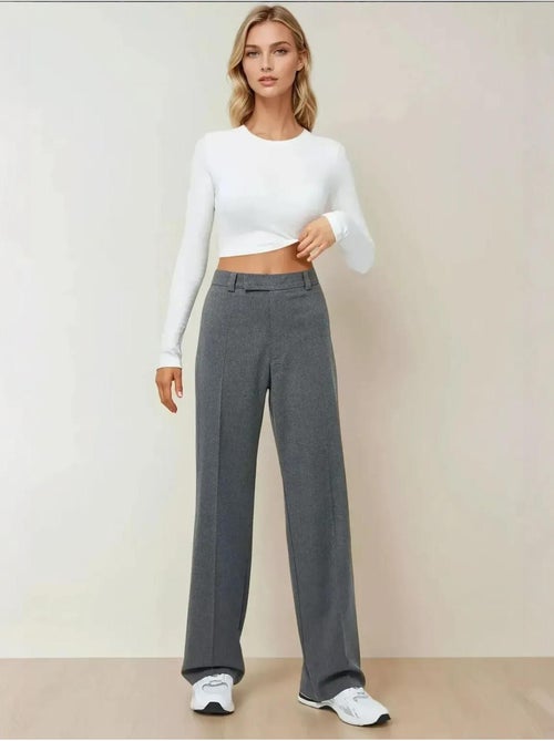 Pantalon droit taille haute - Kiabi Pantalon droit taille haute - Kiabi