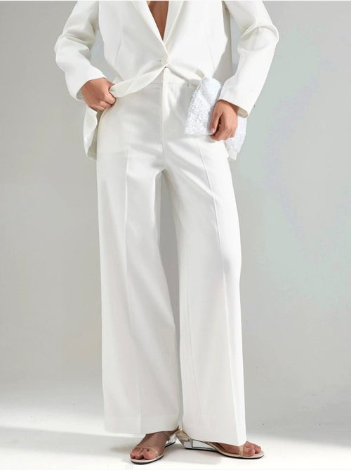 Pantalon droit taille haute hiccup - Kiabi Pantalon droit taille haute hiccup - Kiabi