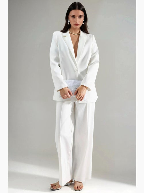 Pantalon droit taille haute hiccup - Kiabi Pantalon droit taille haute hiccup - Kiabi