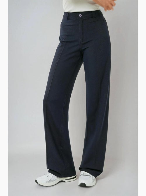 Pantalon droit taille haute hiccup - Kiabi Pantalon droit taille haute hiccup - Kiabi
