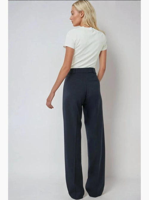 Pantalon droit taille haute hiccup - Kiabi Pantalon droit taille haute hiccup - Kiabi