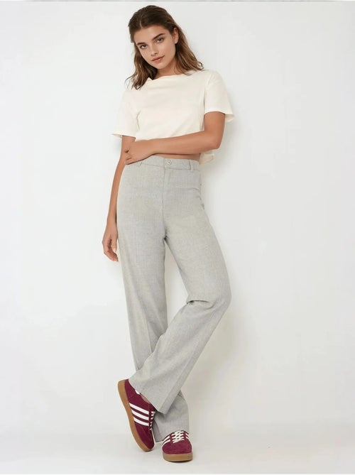Pantalon droit taille haute hiccup - Kiabi Pantalon droit taille haute hiccup - Kiabi
