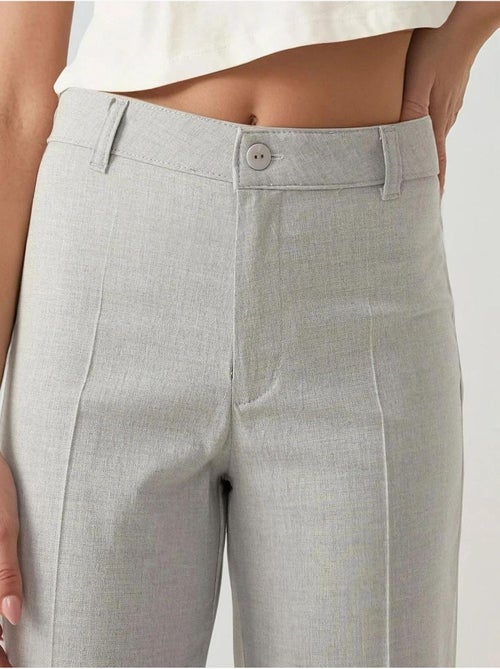 Pantalon droit taille haute hiccup - Kiabi Pantalon droit taille haute hiccup - Kiabi