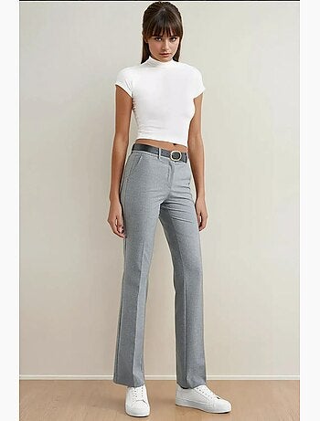 Pantalon droit taille haute hiccup