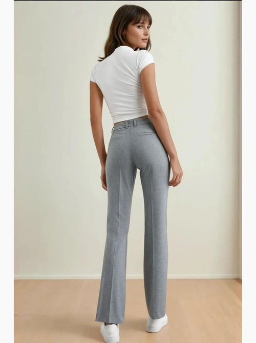 Pantalon droit taille haute hiccup - Kiabi Pantalon droit taille haute hiccup - Kiabi