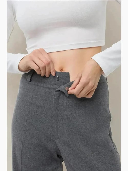 Pantalon droit taille haute hiccup - Kiabi Pantalon droit taille haute hiccup - Kiabi