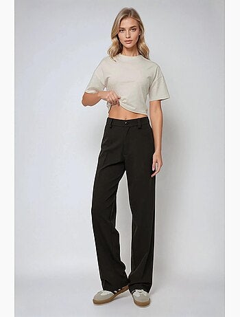 Pantalon droit taille haute hiccup