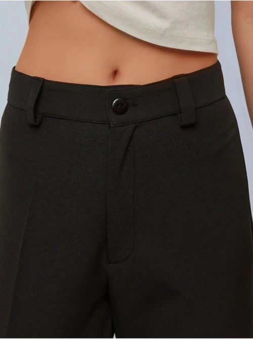 Pantalon droit taille haute hiccup - Kiabi Pantalon droit taille haute hiccup - Kiabi
