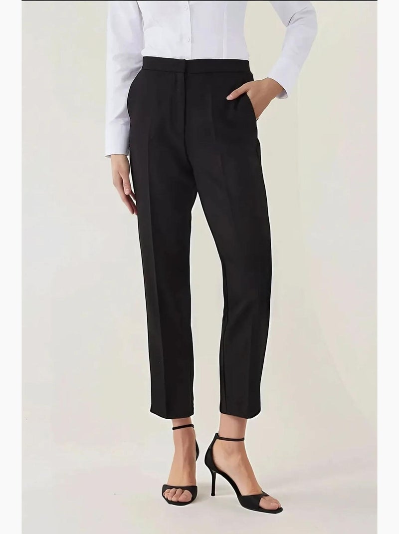 Pantalon droit taille haute hiccup Noir - Kiabi