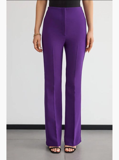 Pantalon droit taille haute hiccup - Kiabi