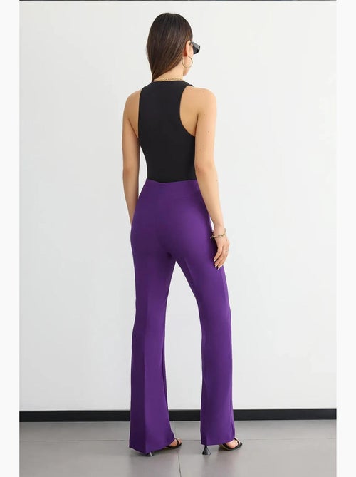 Pantalon droit taille haute hiccup - Kiabi