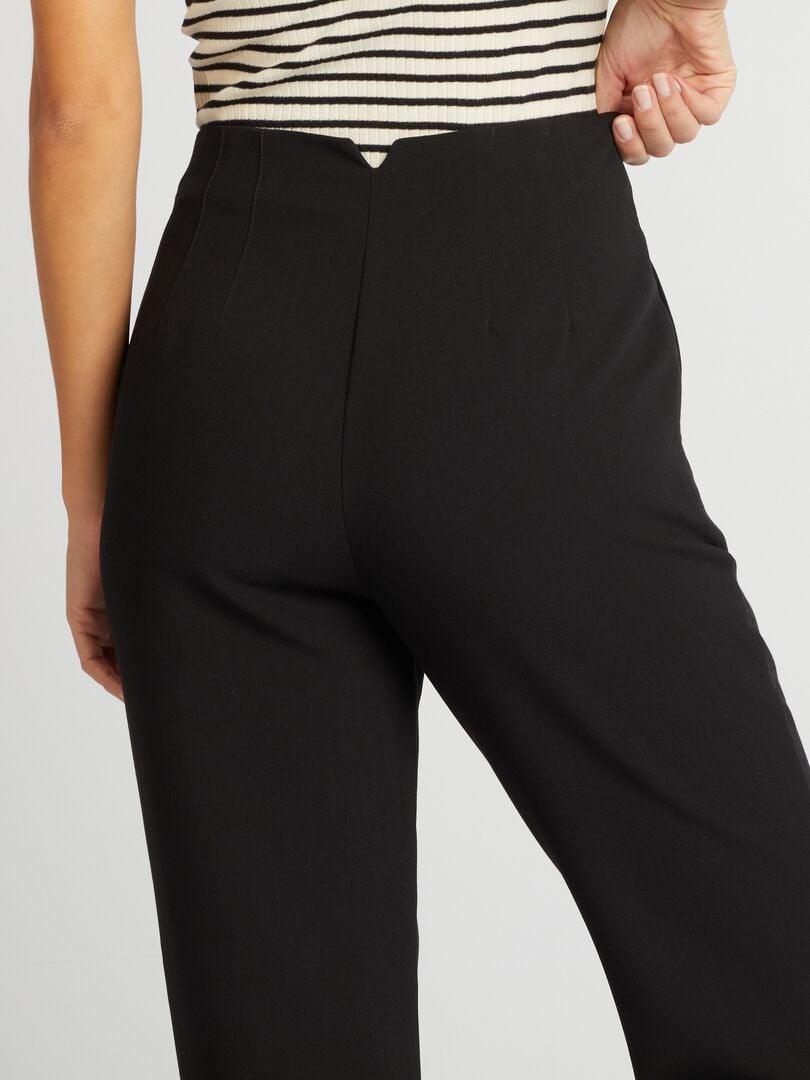 Pantalon Droit Noir FREESIA - Taille 40 - Coton élasthanne - Neuf Avec étiquettes
