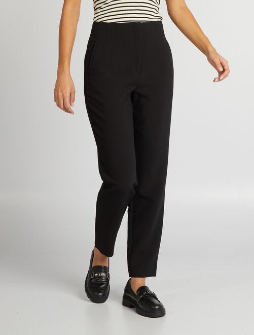 Pantalon noir slim taille haute hotsell