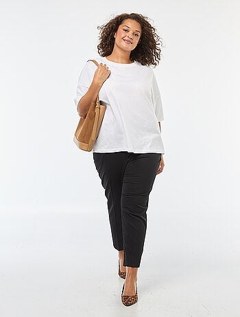 Pantalon droit taille haute