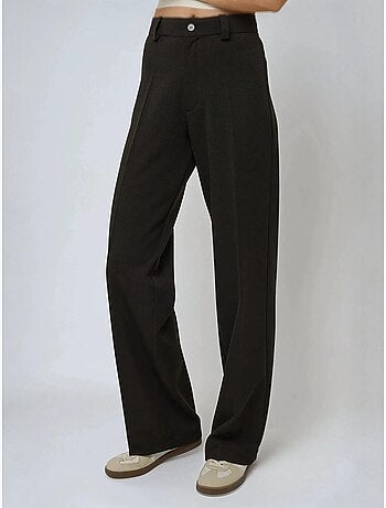 Pantalon droit taille haute