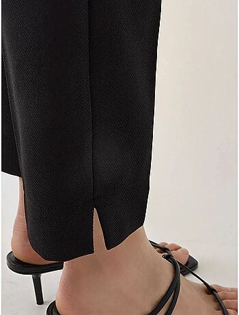 Pantalon droit taille haute