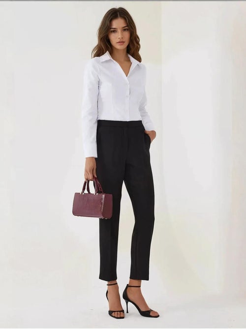 Pantalon droit taille haute - Kiabi Pantalon droit taille haute - Kiabi