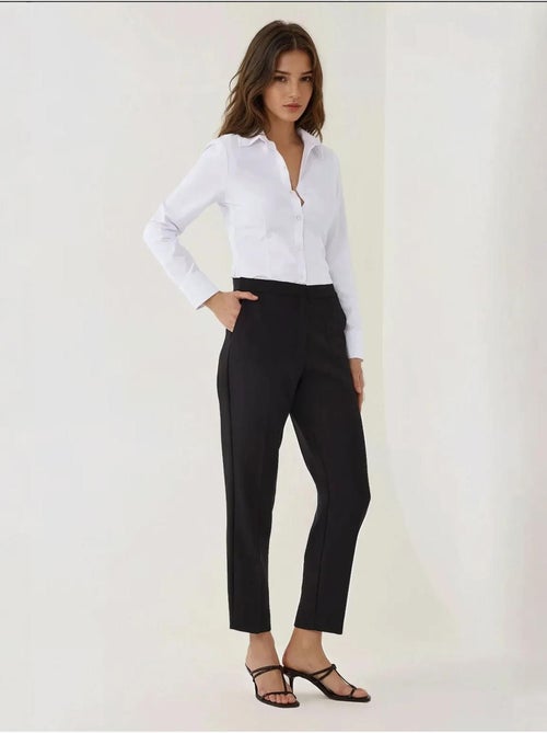 Pantalon droit taille haute - Kiabi Pantalon droit taille haute - Kiabi