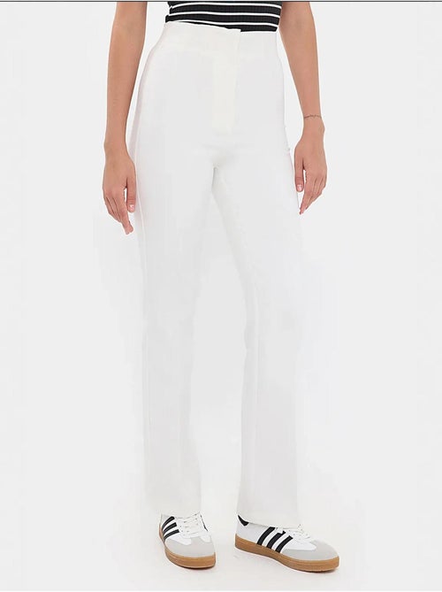 Pantalon droit taille haute plissé - Kiabi Pantalon droit taille haute plissé - Kiabi