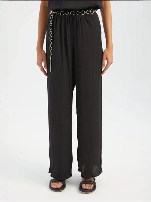 Pantalon droit taille haute plissé - Kiabi Pantalon droit taille haute plissé - Kiabi