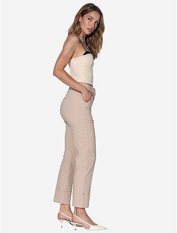 Pantalon droit taille haute