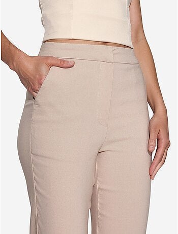 Pantalon droit taille haute