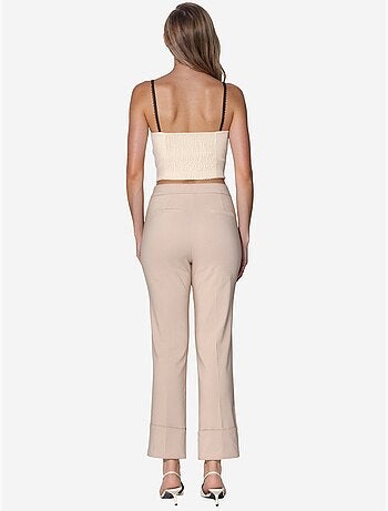 Pantalon droit taille haute