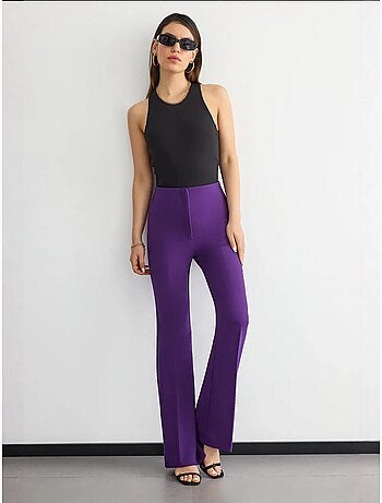 Pantalon droit taille haute