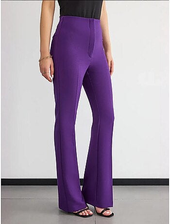 Pantalon droit taille haute