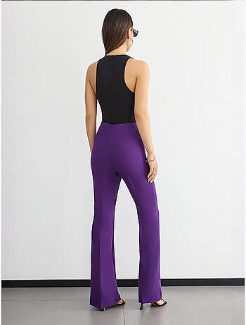 Pantalon droit taille haute