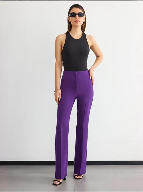 Pantalon droit taille haute - Kiabi Pantalon droit taille haute - Kiabi
