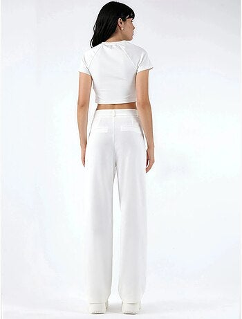 Pantalon droit taille mi-haute