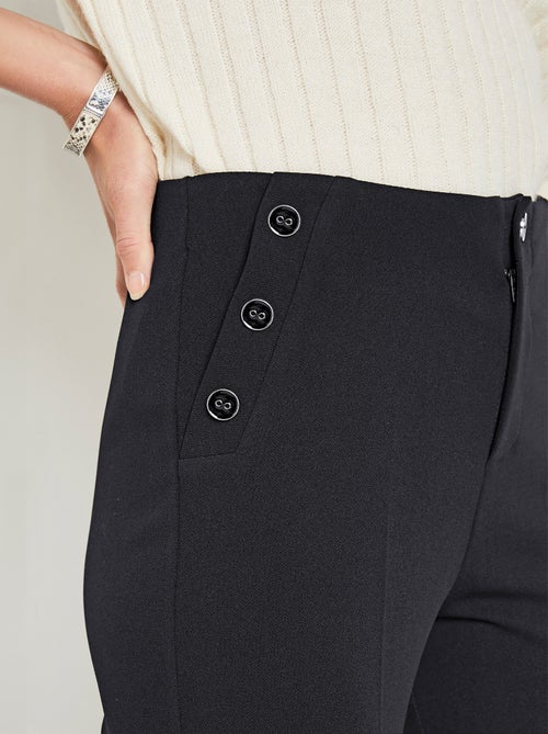 Pantalon droit taille normale maille unie ou carreaux - Kiabi