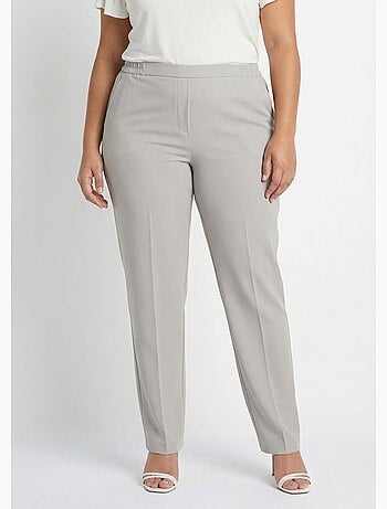 Pantalon droit taille semi-élastiquée - Afibel