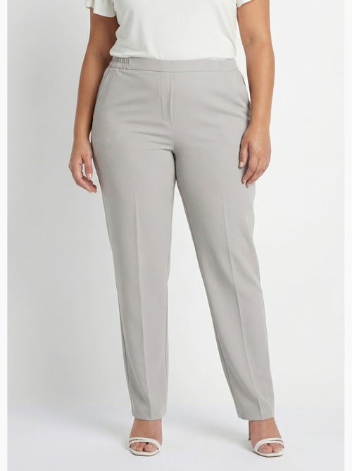 Pantalon droit taille semi-élastiquée - Afibel - Kiabi
