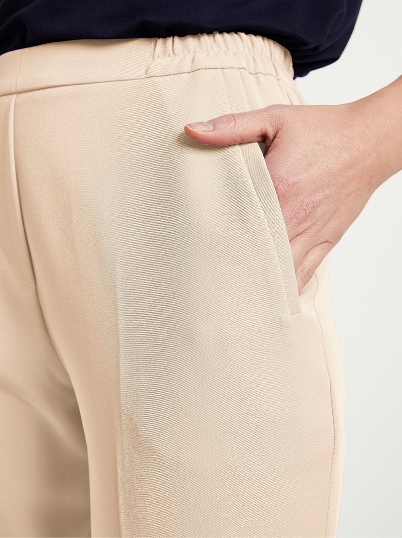 Pantalon droit taille semi-élastiquée - Afibel Argenté - Kiabi
