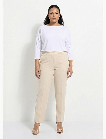Pantalon droit taille semi-élastiquée - Afibel