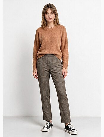 Pantalon droit taille semi élastiquée - afibel