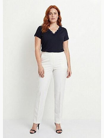 Pantalon droit taille semi-élastiquée - Afibel