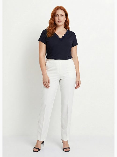 Pantalon droit taille semi-élastiquée - Afibel - Kiabi