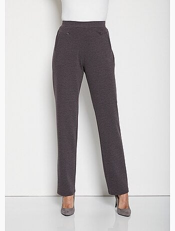 Pantalon droit taille semi élastiquée