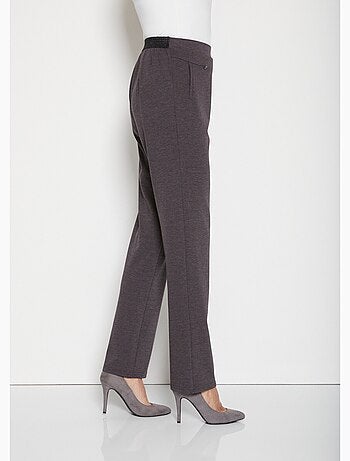 Pantalon droit taille semi élastiquée